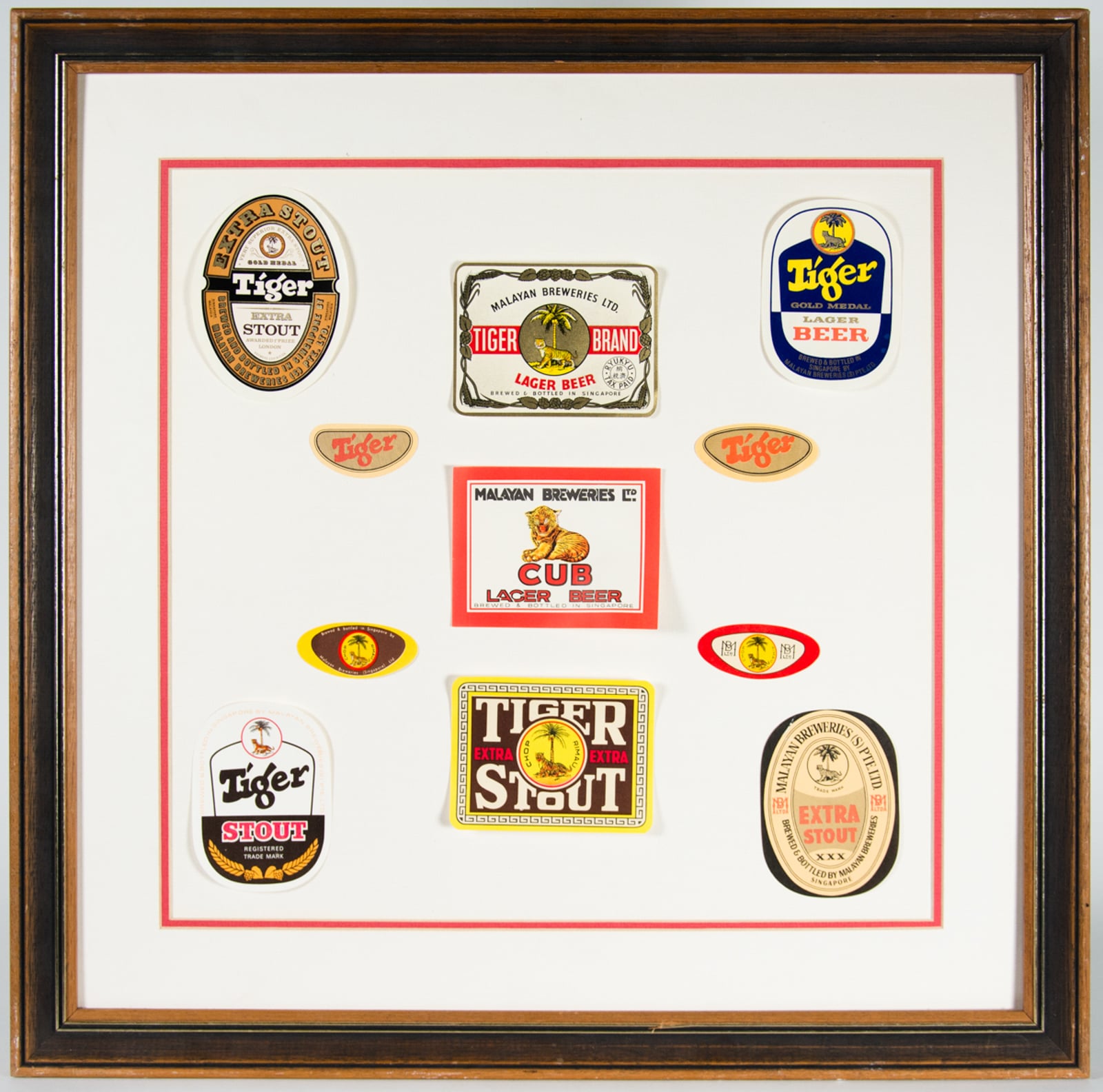 Various Tiger Beer Labels