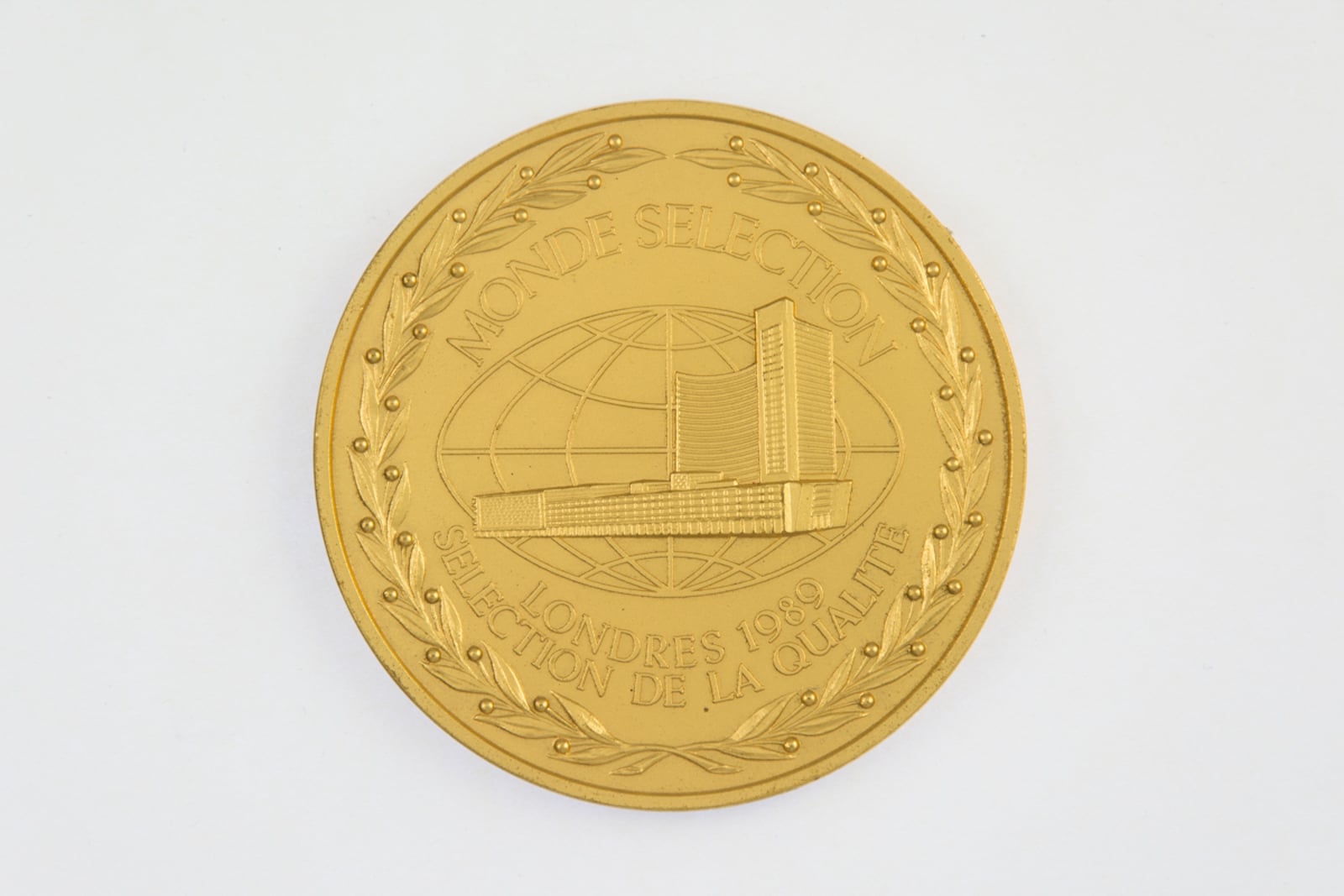 Monde Selection London Medaille d'Or avec Palmes 1989
