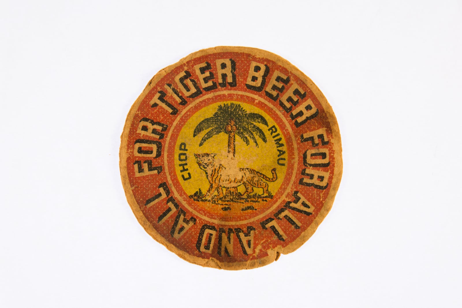 "Tiger Beer For All And All For" Fraser & Neave Circular Vintage Coaster