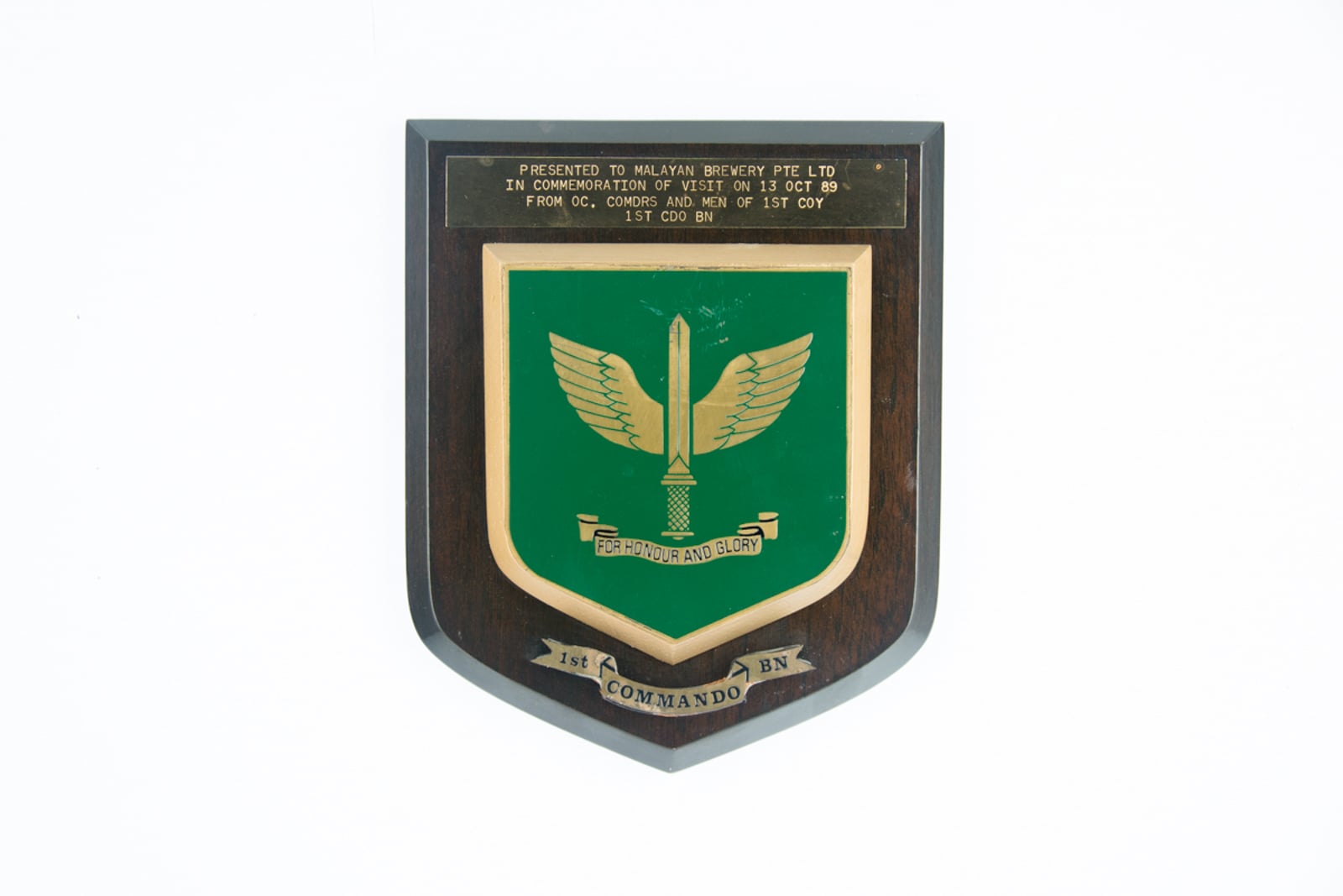 1st Commando BN Plaque 1989