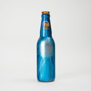 Tiger Beer Bottle with Electric Discharge Design