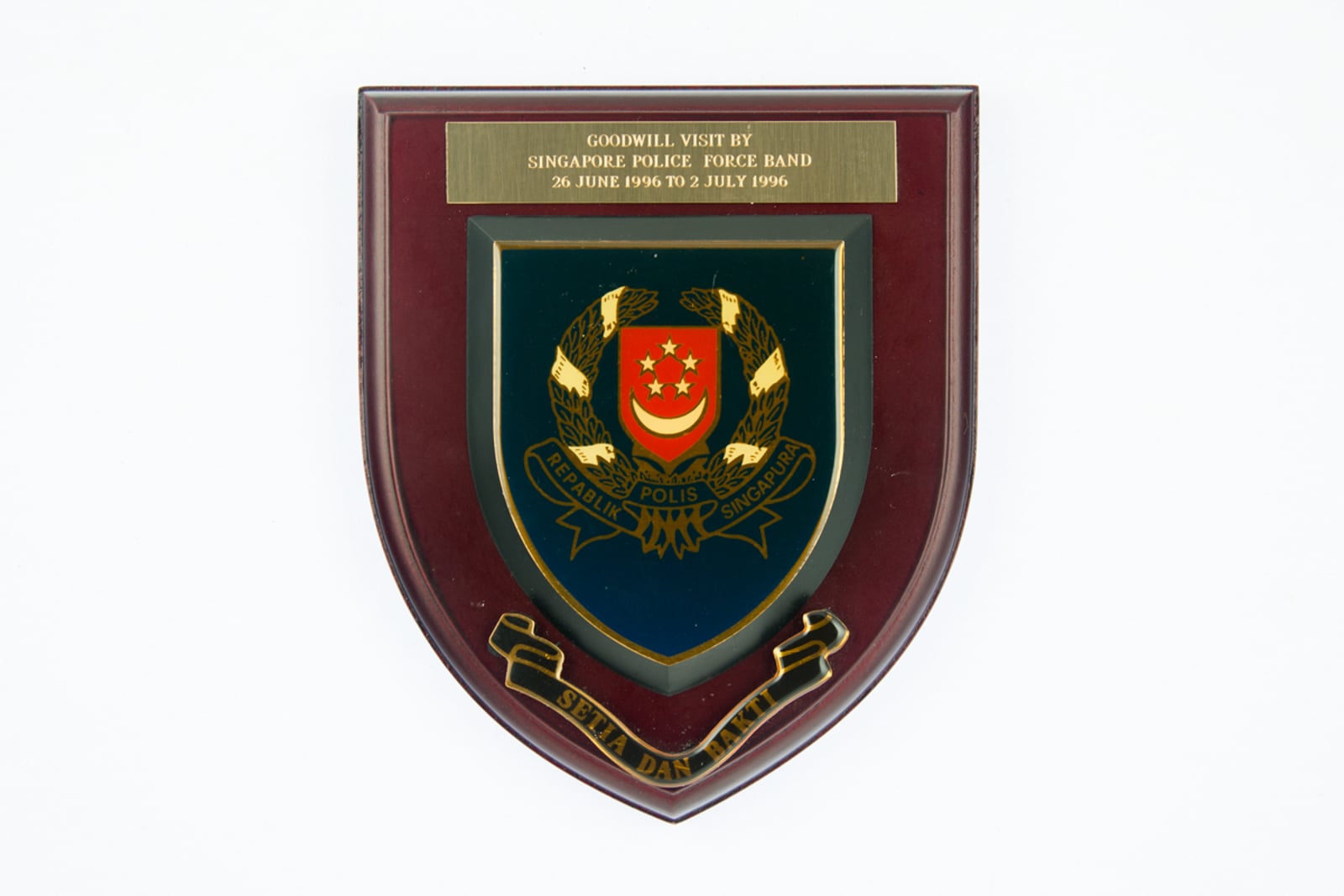 Singapore Police Force Band Plaque 1996
