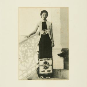 Lady with Malayan Breweries Dress Photograph