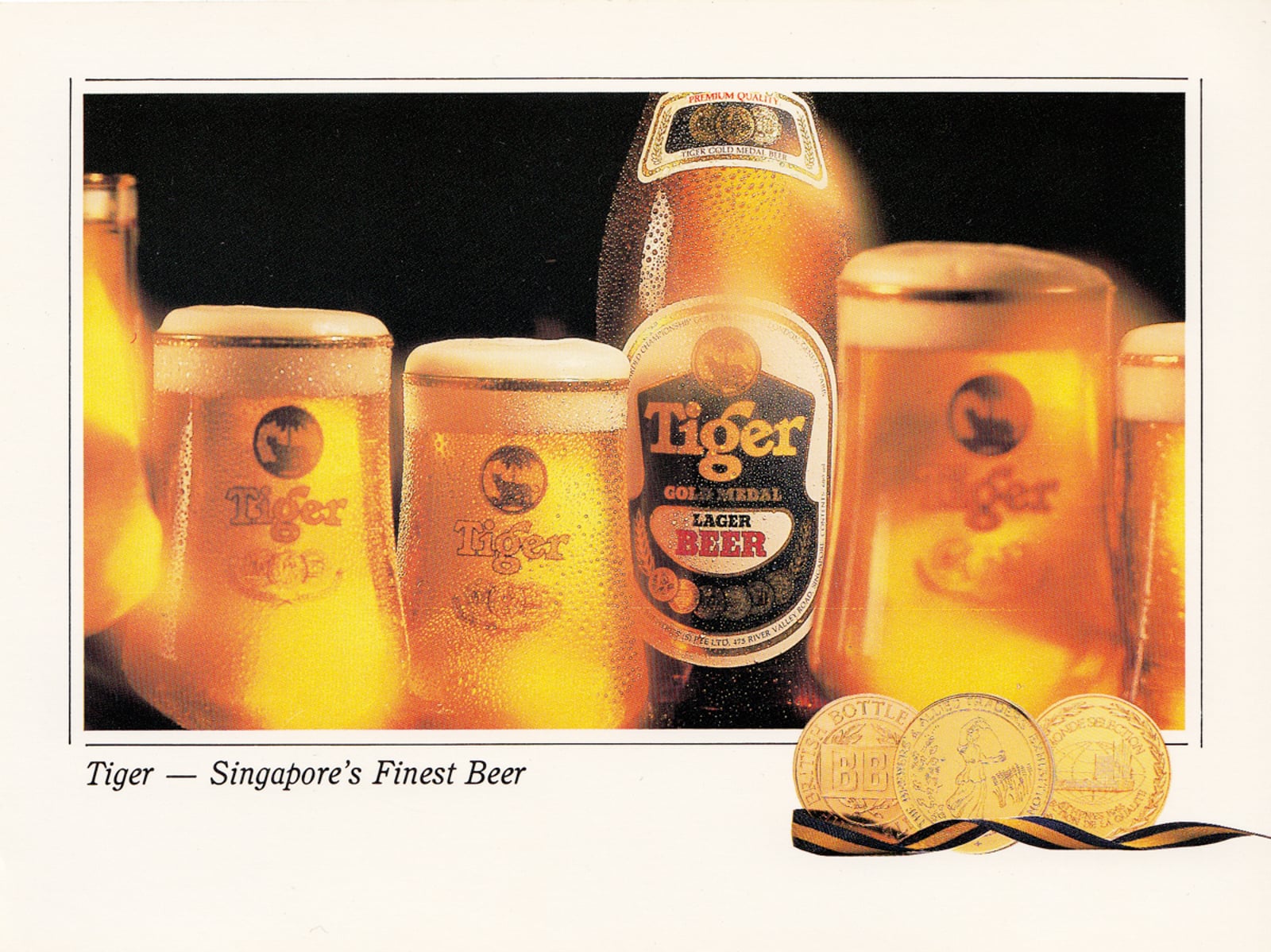 Tiger - Singapore's Finest Beer Postcard