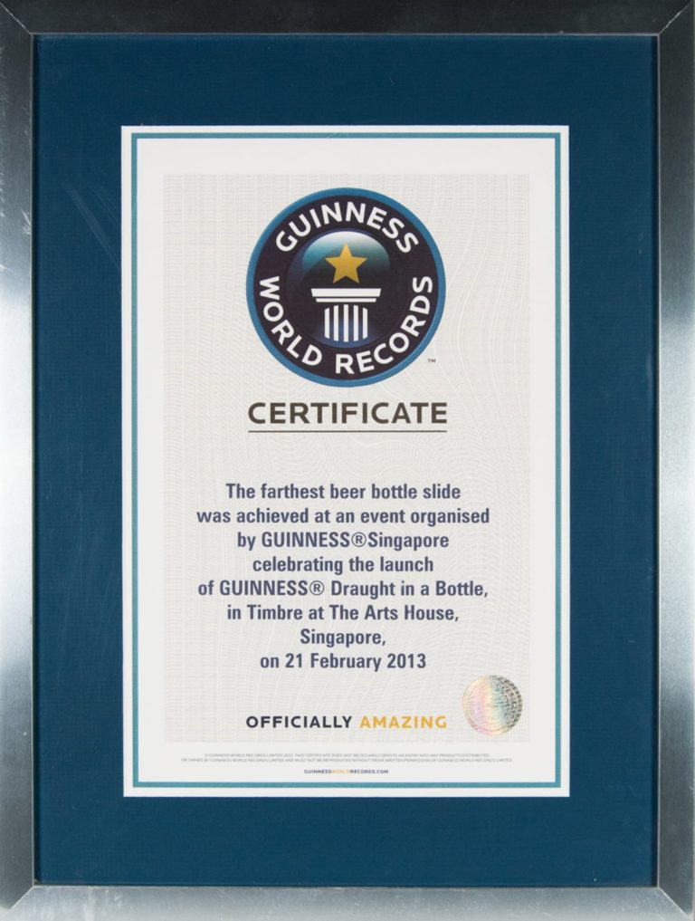 Guinness World Records Certificate 2013 - APB Stories