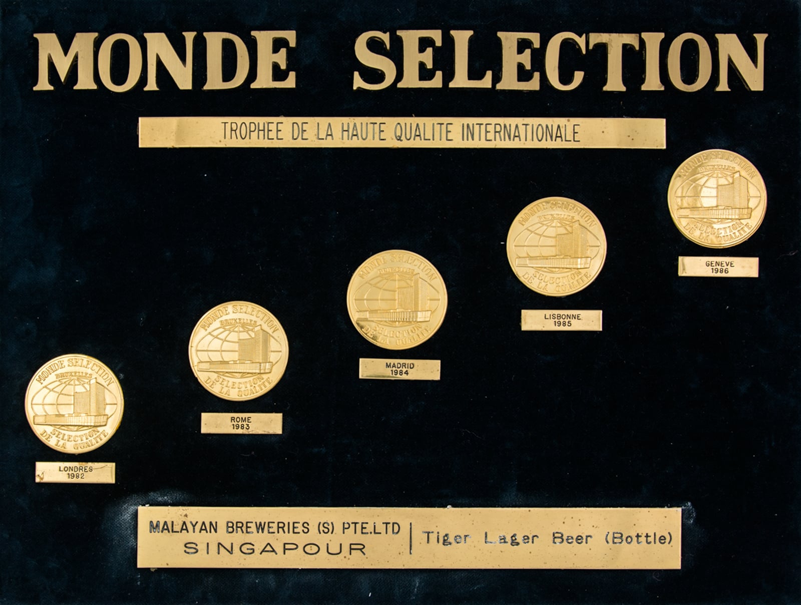 Monde Selection for Tiger Beer