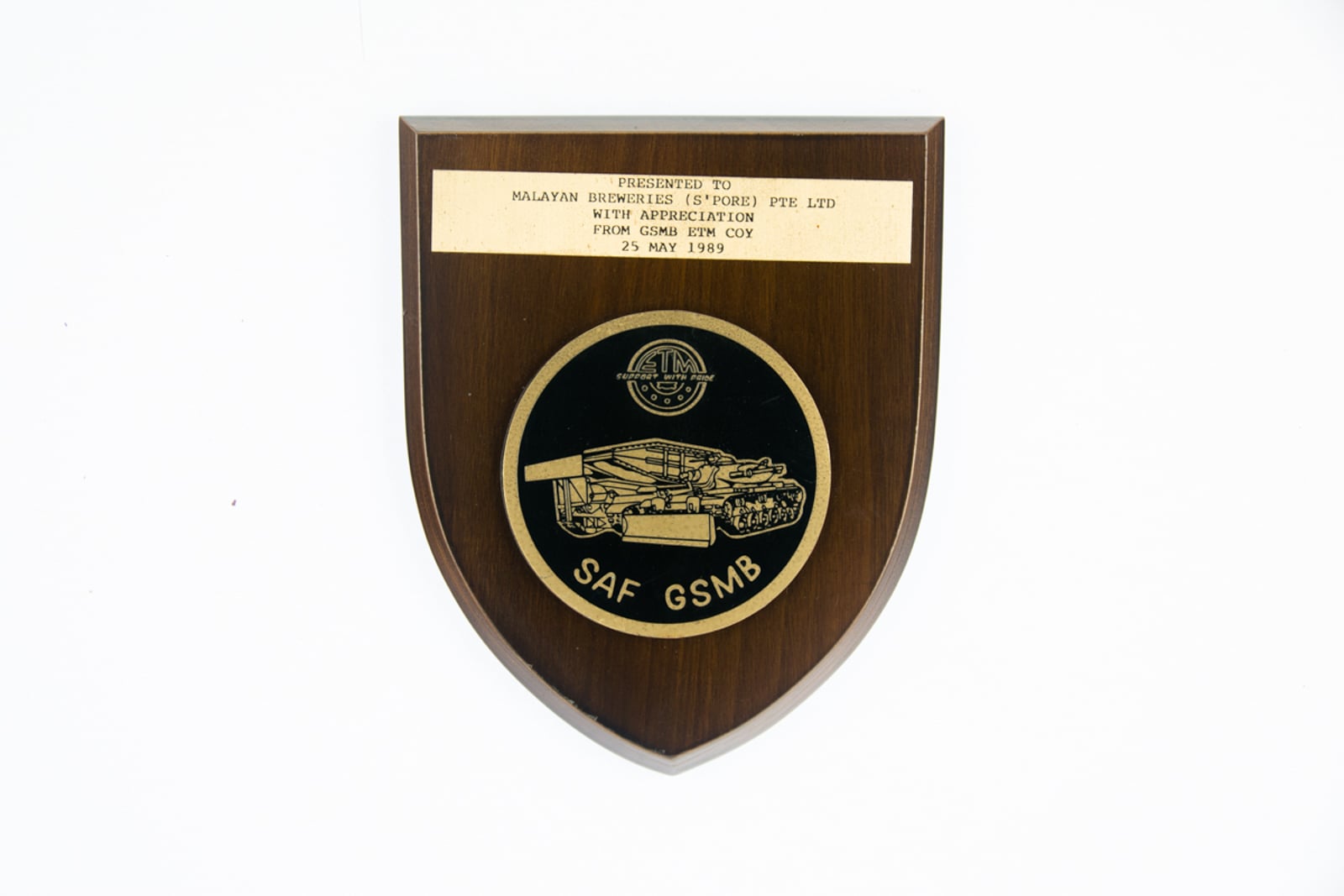 SAF GSMB Plaque 1989