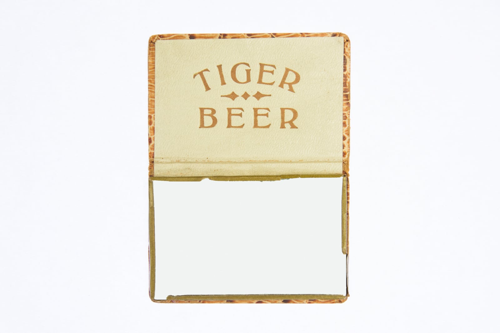 Tiger Beer Brown Leather Pocket Mirror