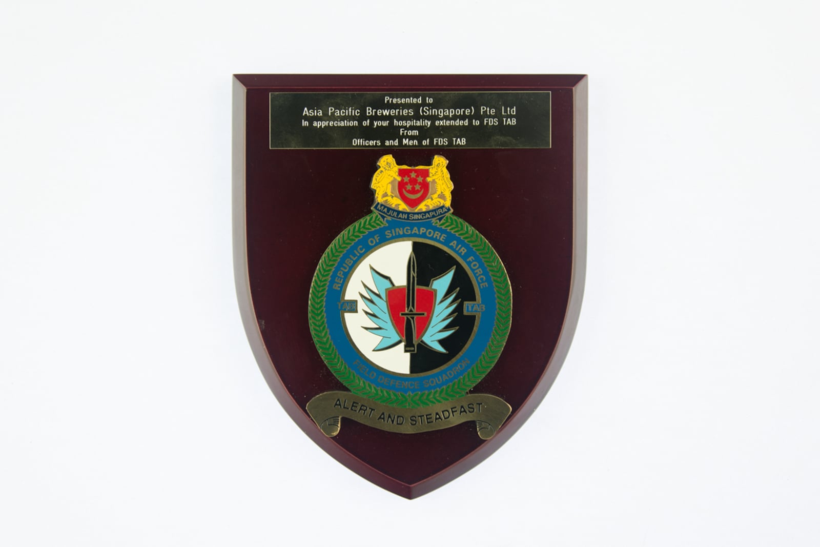 Republic of Singapore Air Force Field defence Squadron Plaque