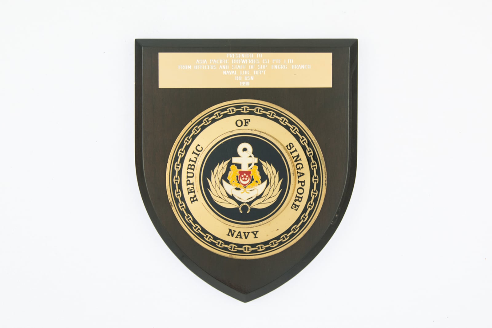 Republic of Singapore Navy Plaque 1990