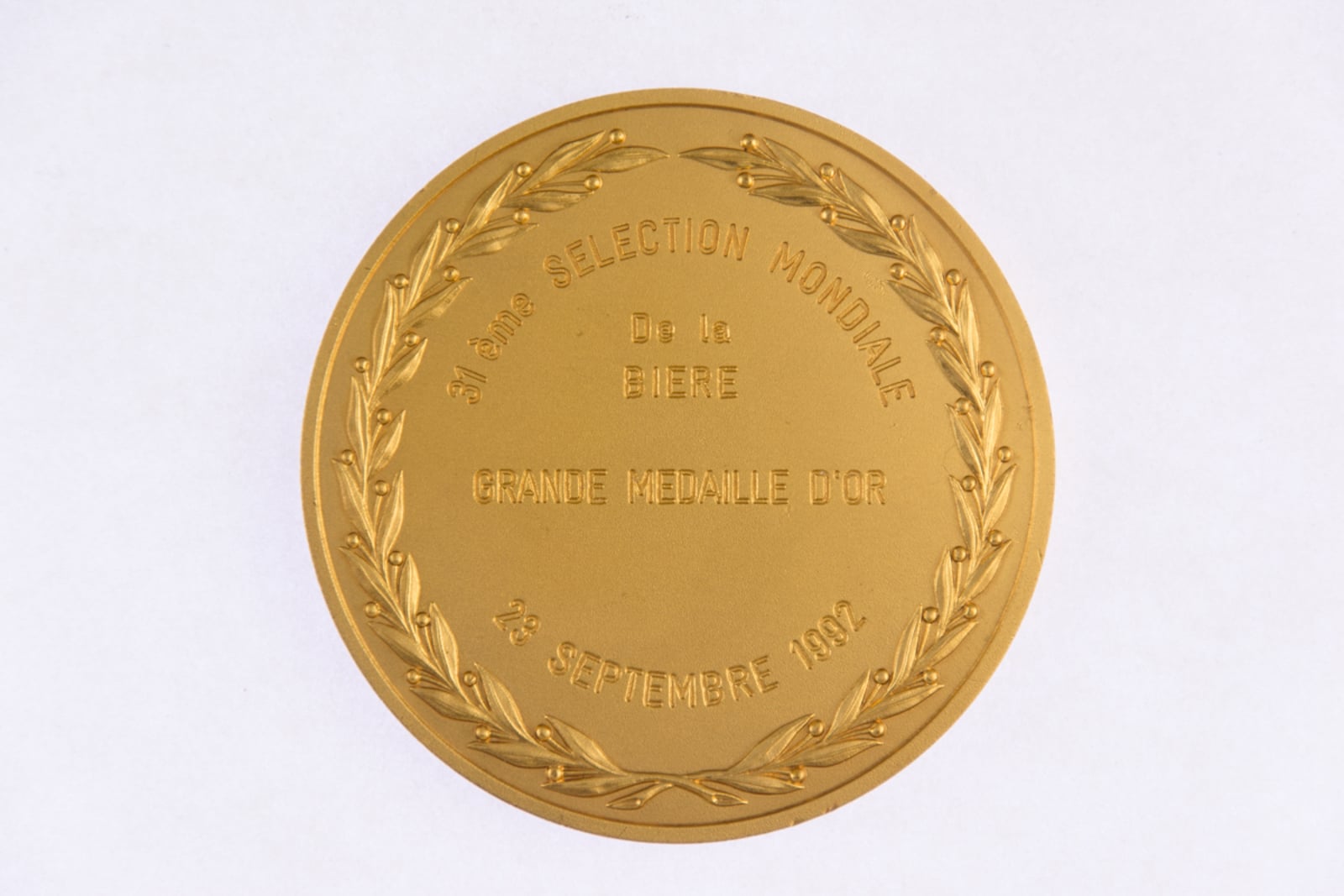 Monde Selection Amsterdam, Grande Medaille d'Or 1992