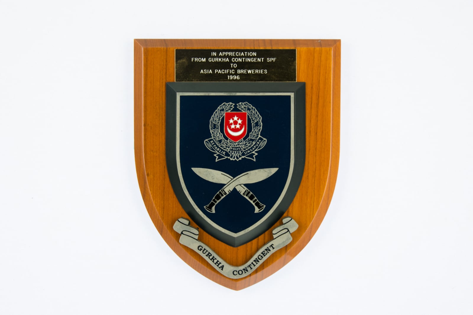 Gurkha Contingent SPF Plaque 1996