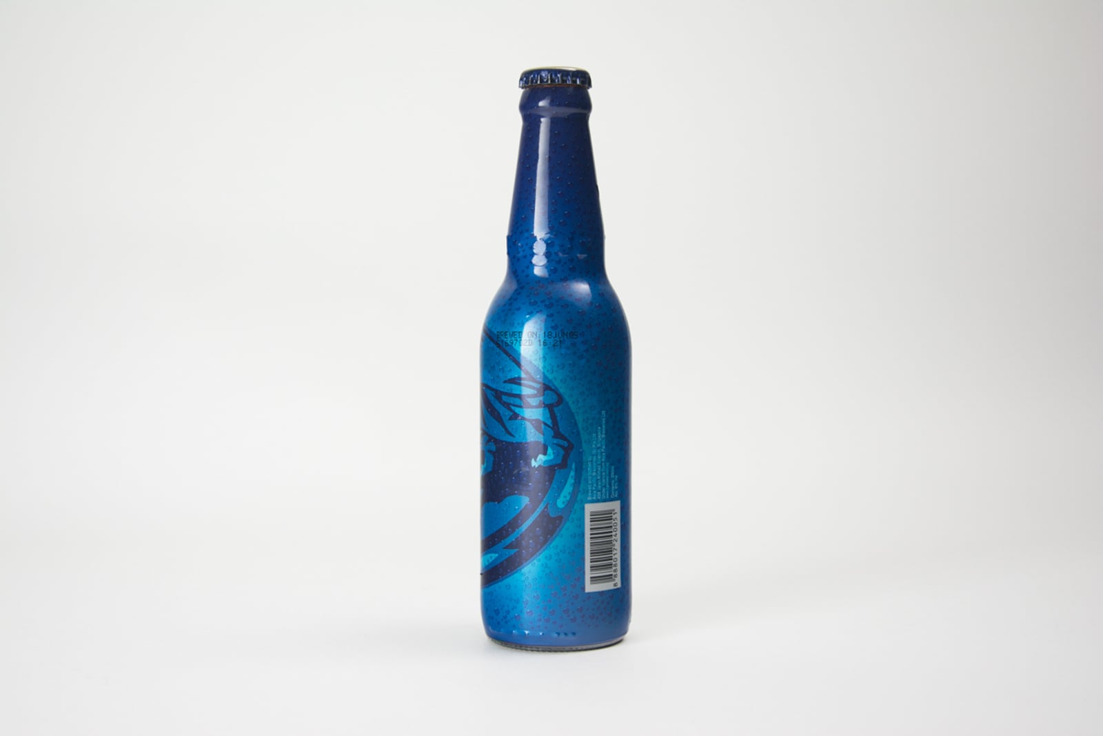 Tiger Beer Bottle In Blue Wrap With Large Logo And Orange Text