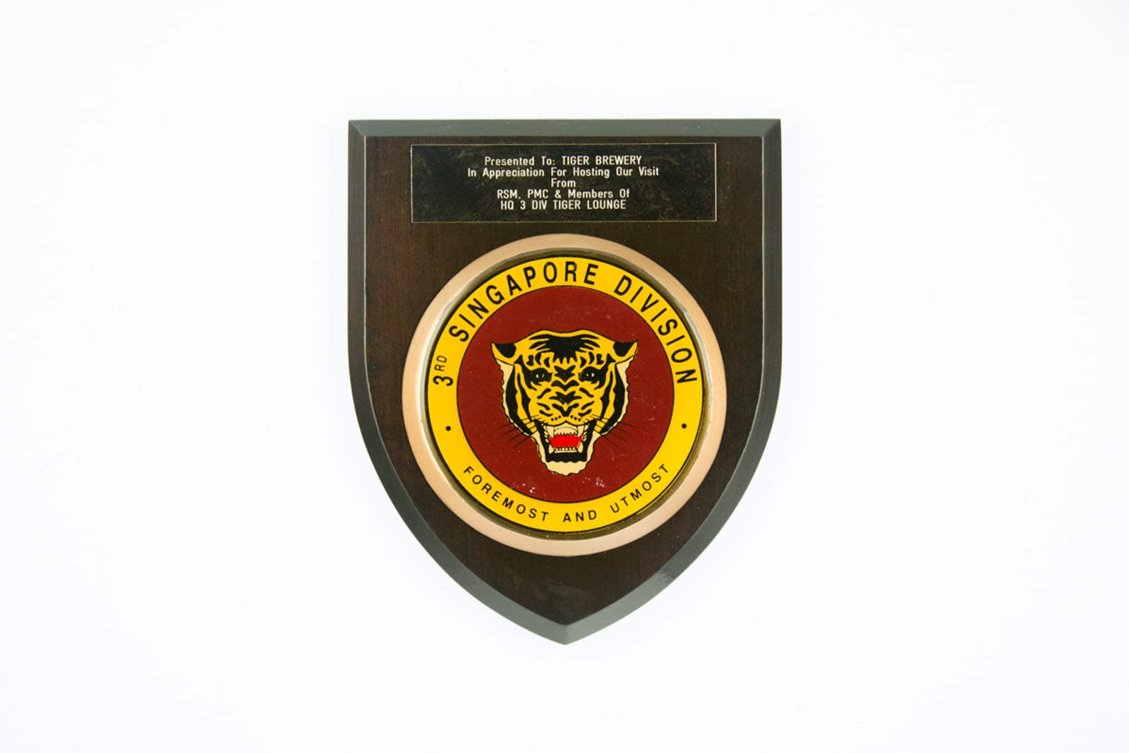 3rd Singapore Division Foremost and Utmost Plaque