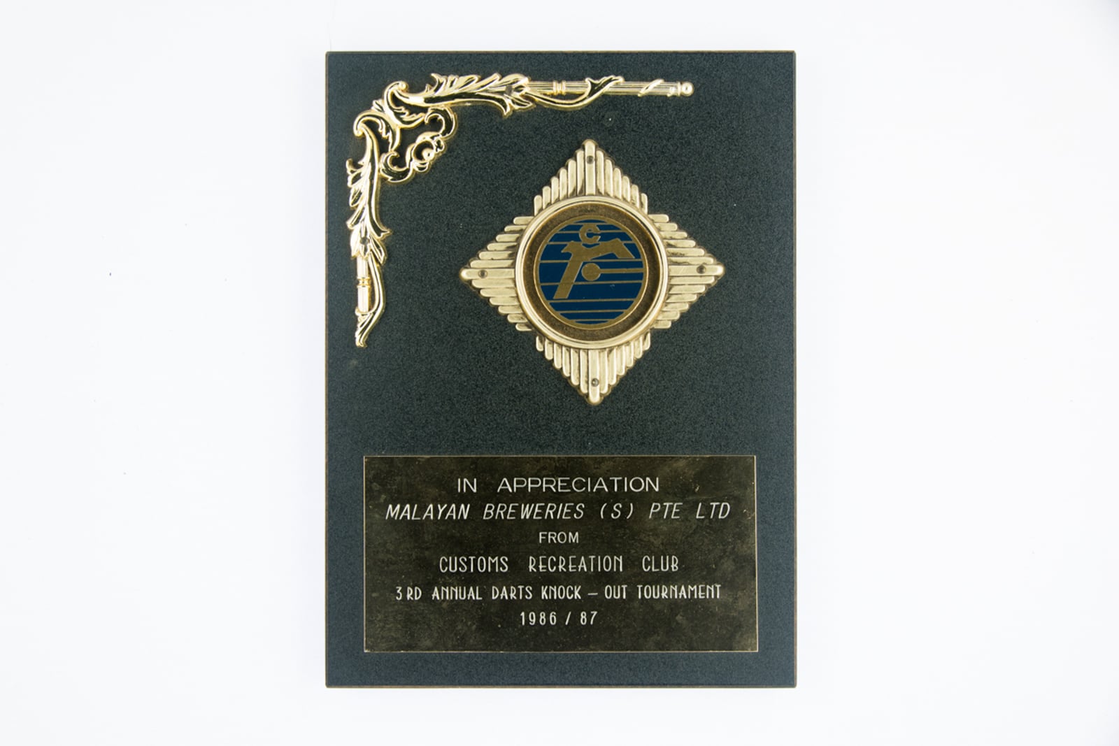 Customs Recreation Club Plaque 1986/87