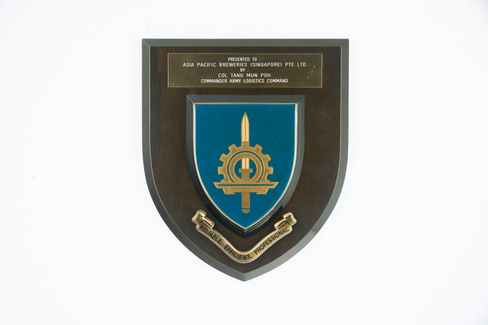 Commander Army Logistics Command Plaque
