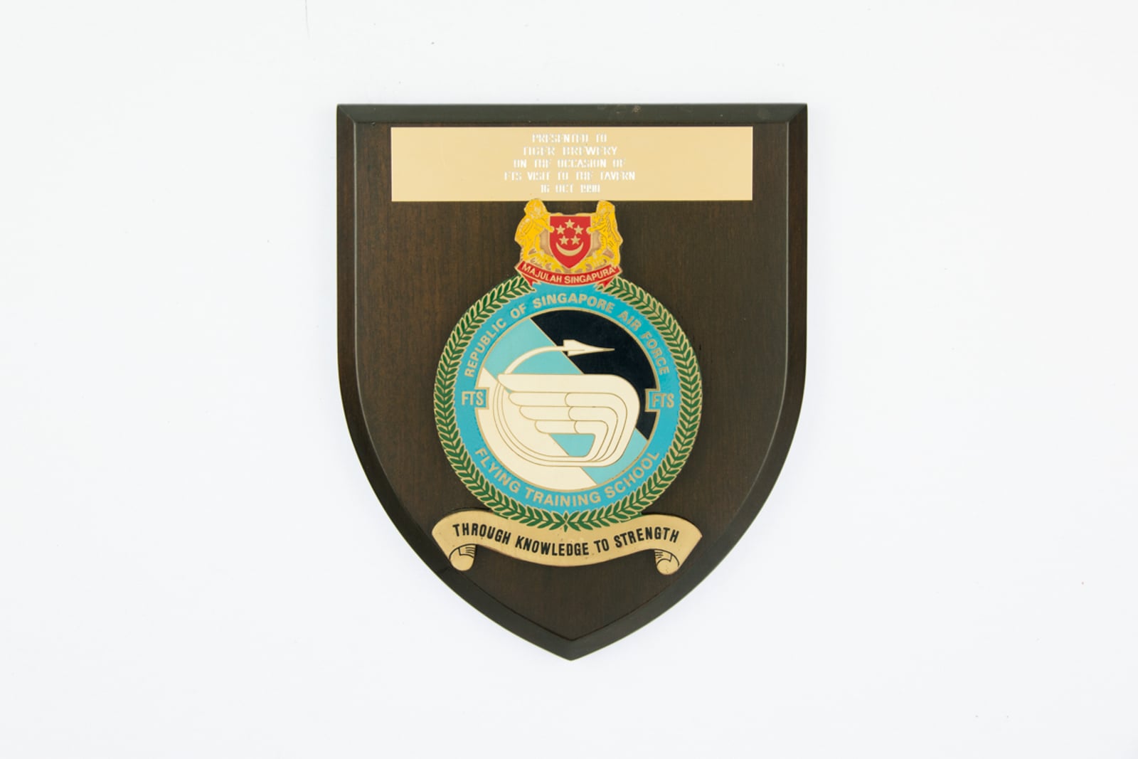 Republic of Singapore Air Force Plaque 1990