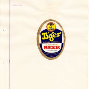 Tiger Beer Cambodia Ship's Use Labels