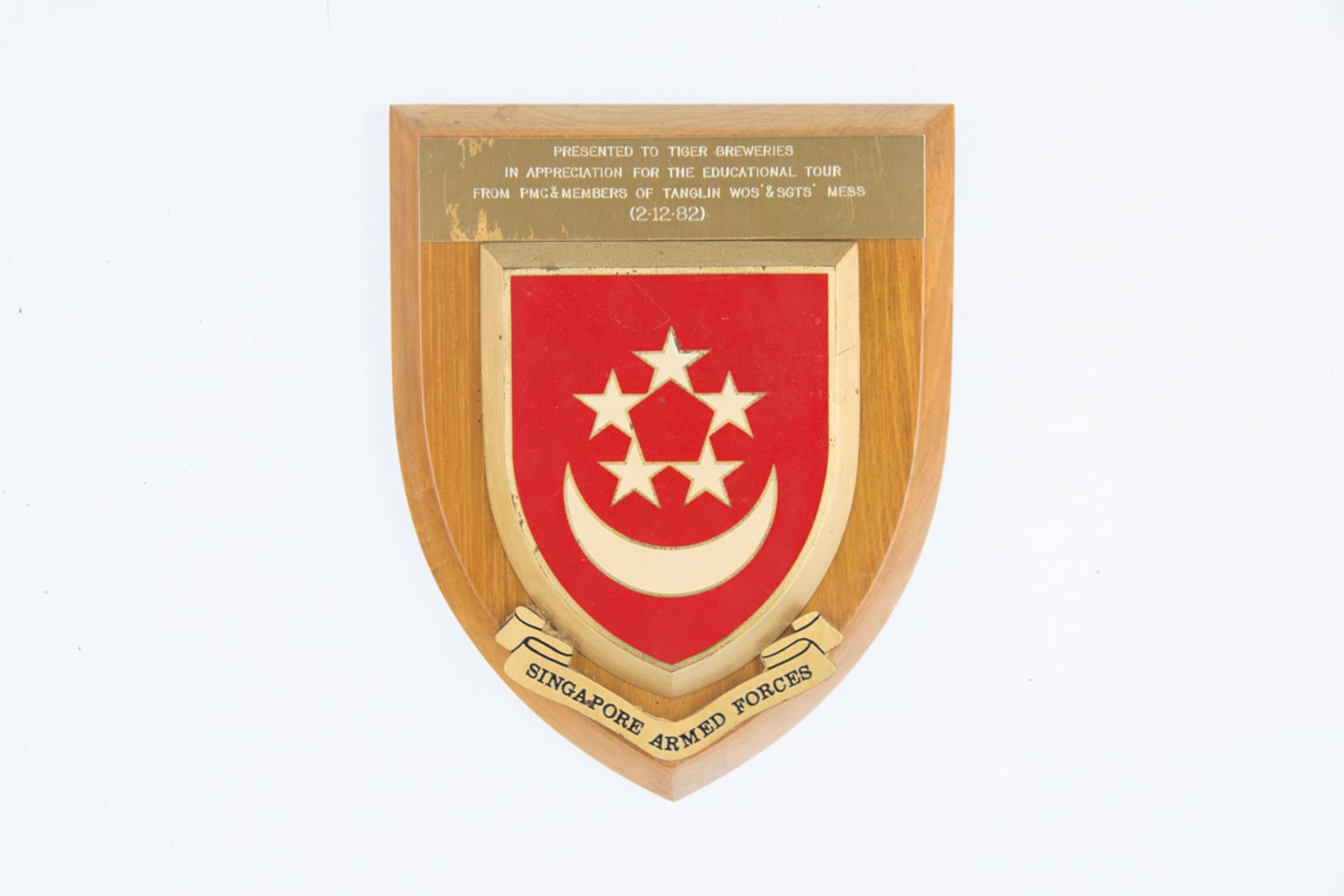 Tanglin WOS' & SGTS' Mess Plaque 1982