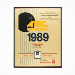 ATBC Championships Plaque 1989
