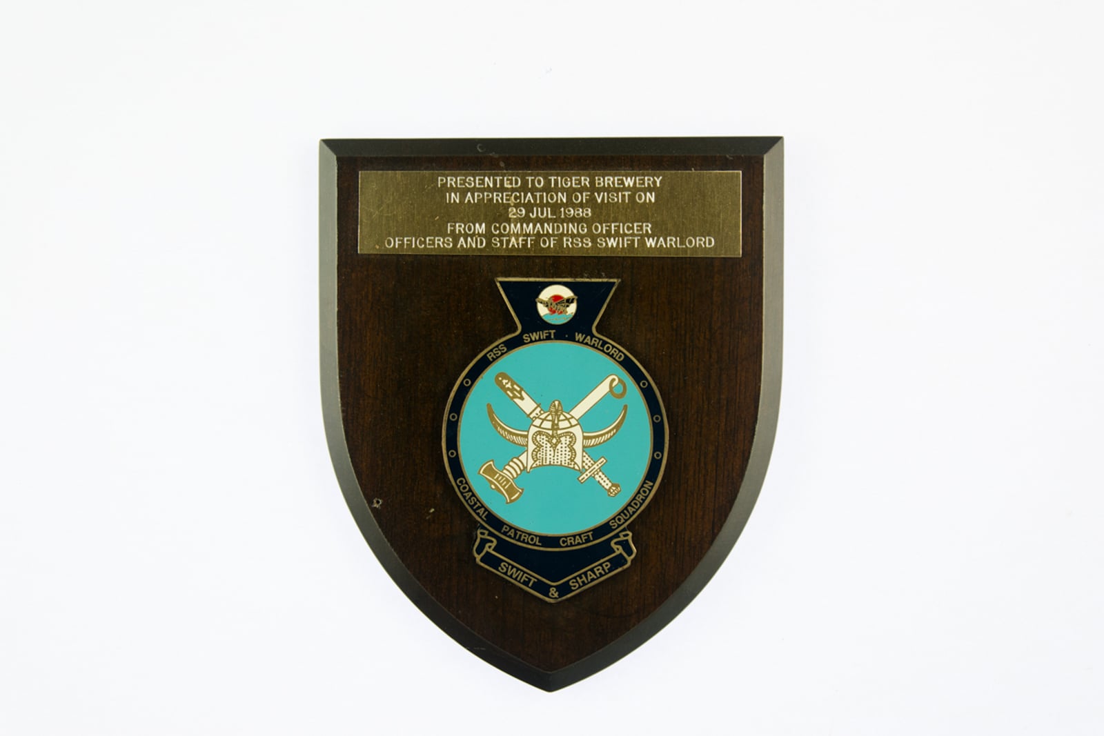 RSS Swift Wardlord Plaque 1988