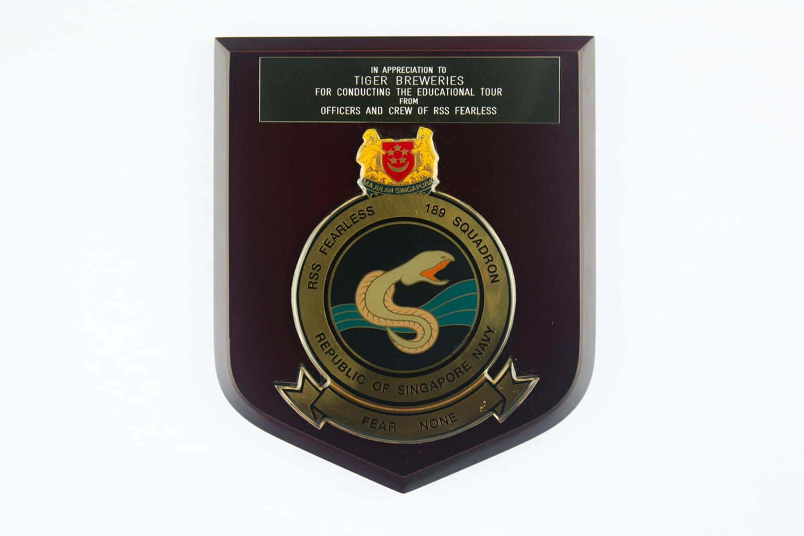 RSS Fearless 189 Squadron Plaque