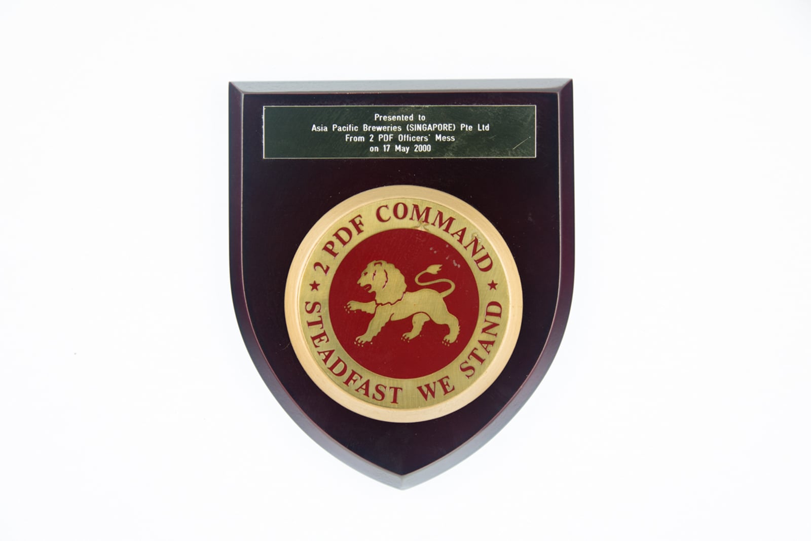 2 PDF Command - Officers' Mess Plaque 2000