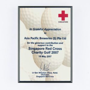 Singapore Red Cross Charity Golf Plaque 2007