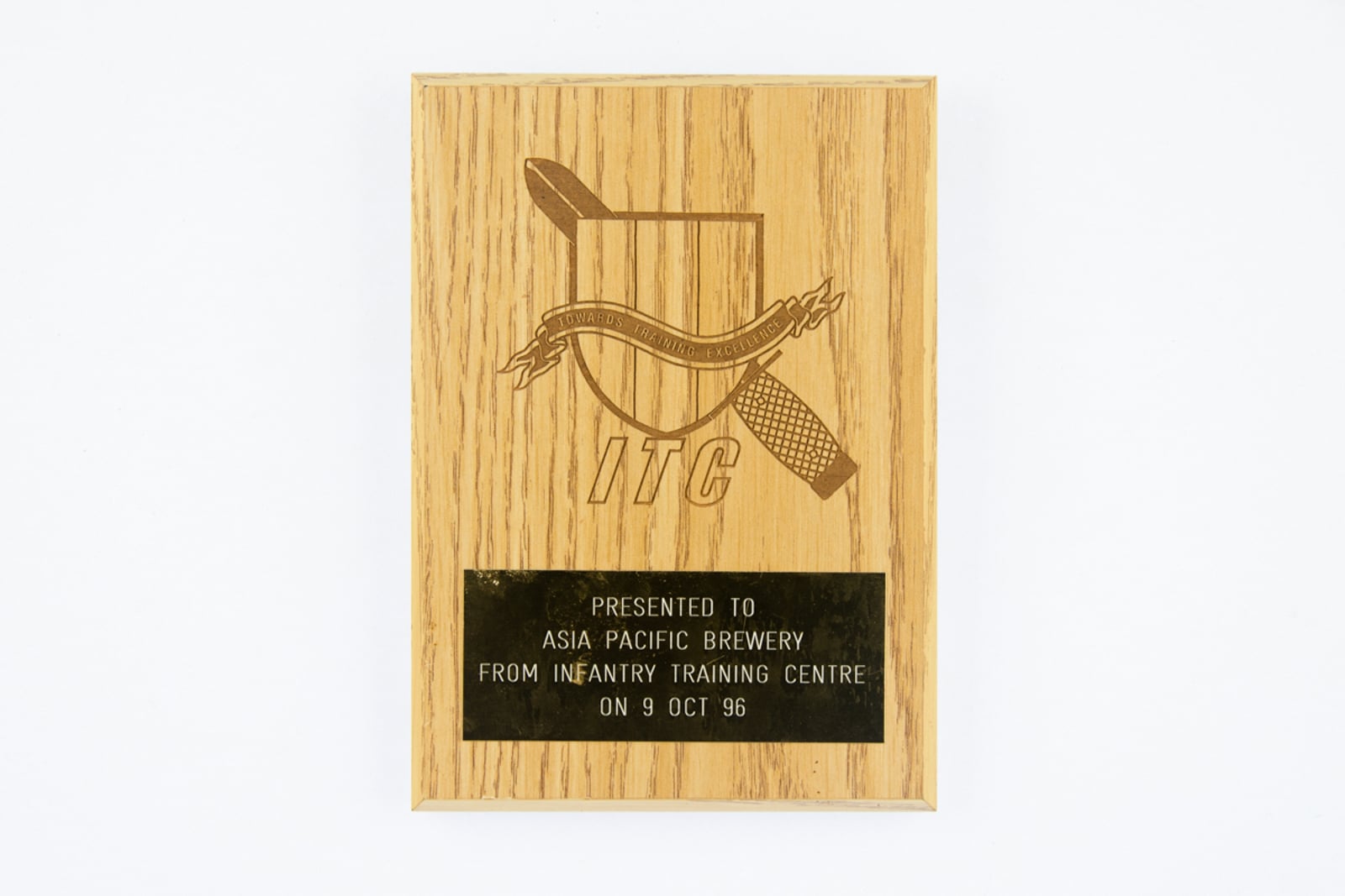 ITC Infantry Training Centre Plaque 1996