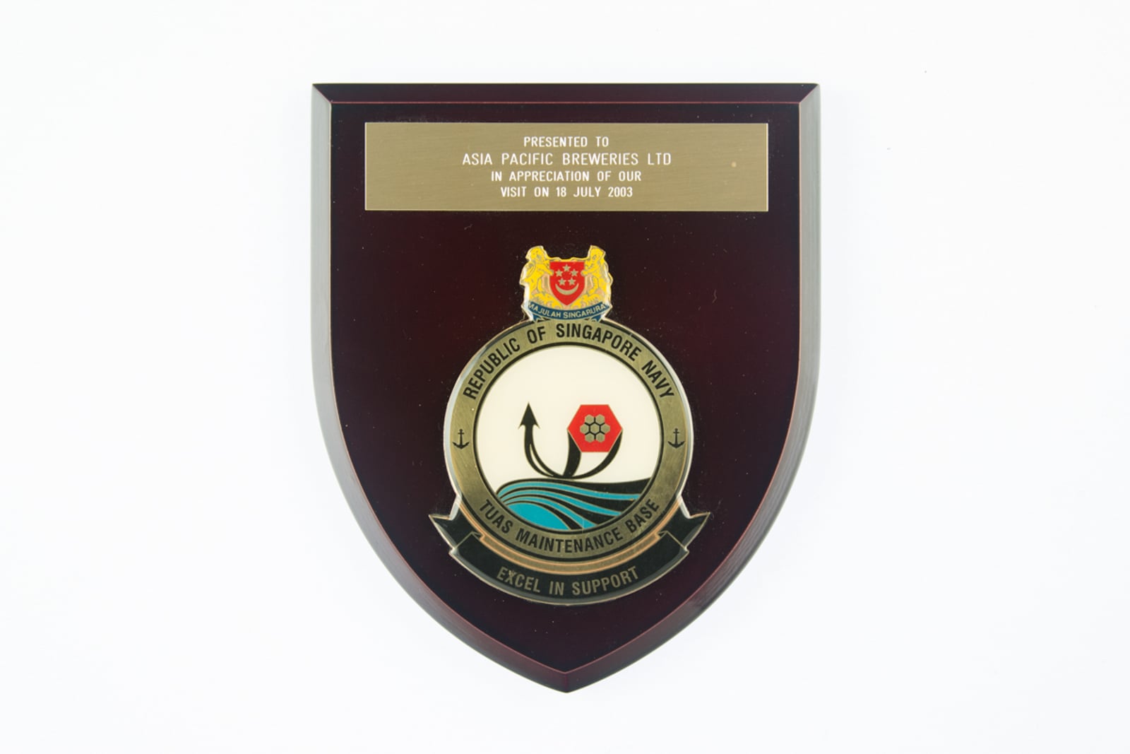 Republic of Singapore Navy Plaque 2003
