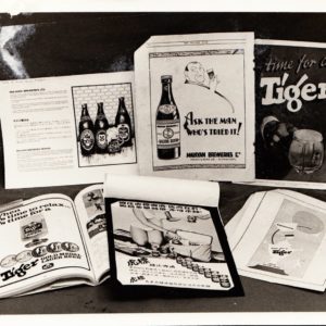 Various Paper Beer Advertisement