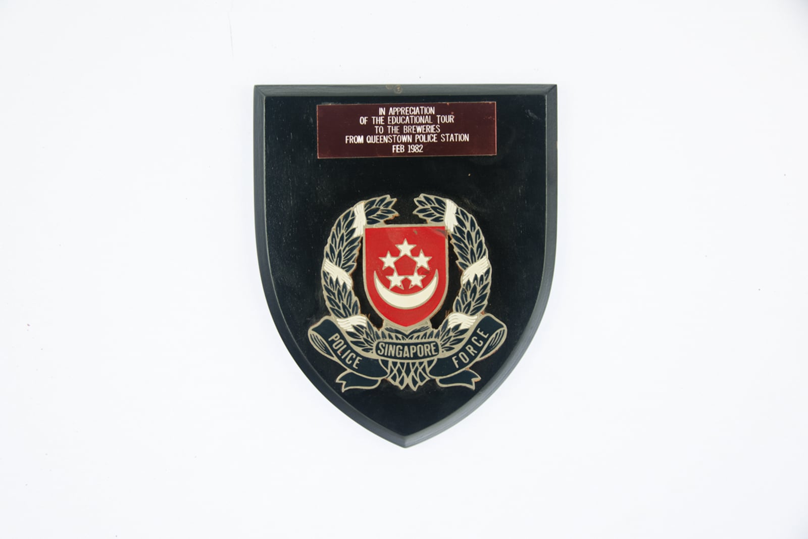 Singapore Police Force Plaque 1982