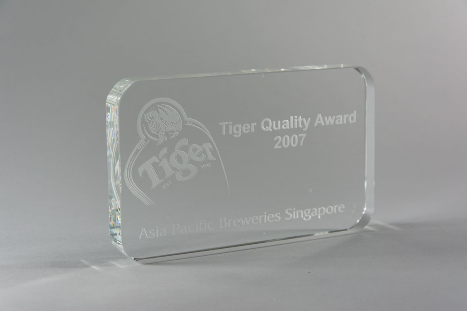 Tiger Quality Award Trophy 2007