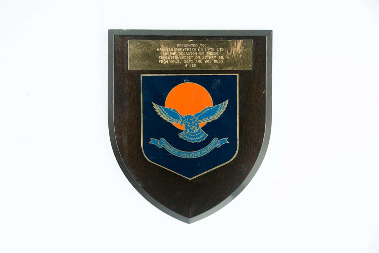 CPLS. SGTS & WOS' Mess Plaque 1988