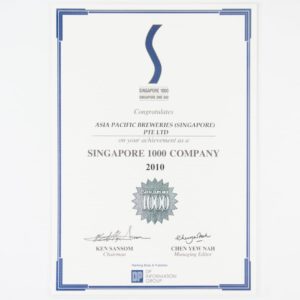 APBS Singapore, Singapore 1000 Company, DP Information Network Certificate 2010