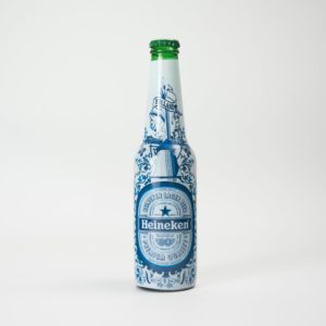 Heineken Lager Beer Bottle with Windmill Wrap Design