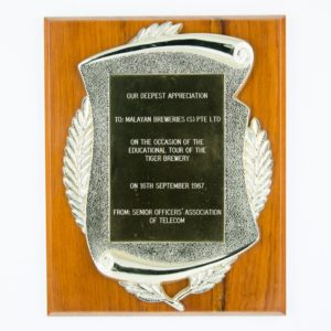 Senior Officers' Association of Telecom Plaque 1987