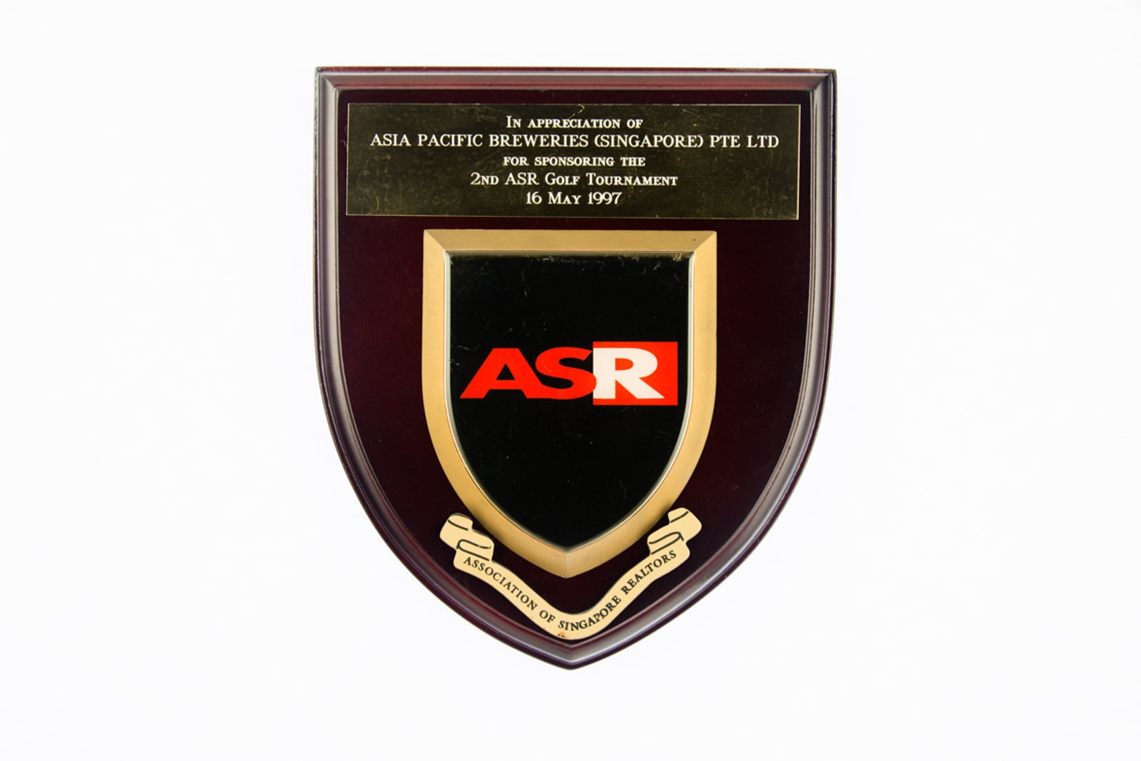 ASR Association of Singapore Realtors Plaque 1997
