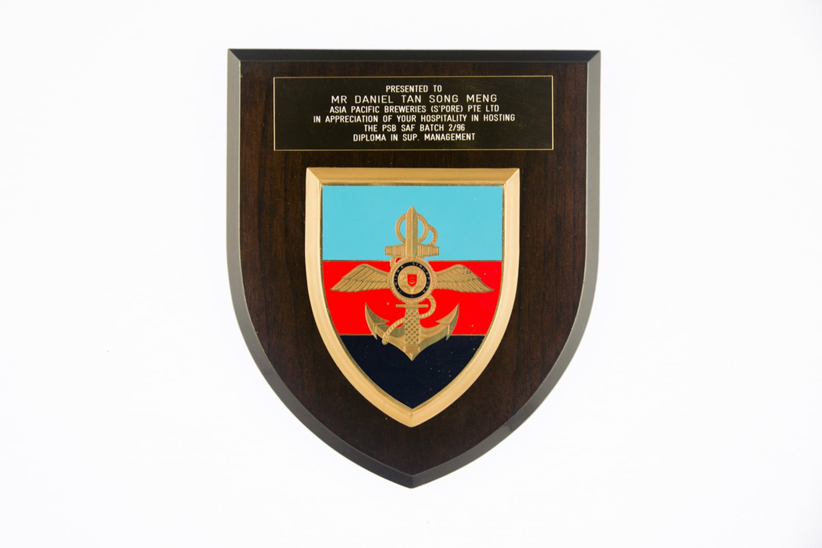 PSB SAF Batch 2/96 Diploma Plaque