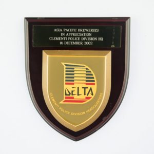 "Delta" Clementi Police Division Headquarters Plaque 2002