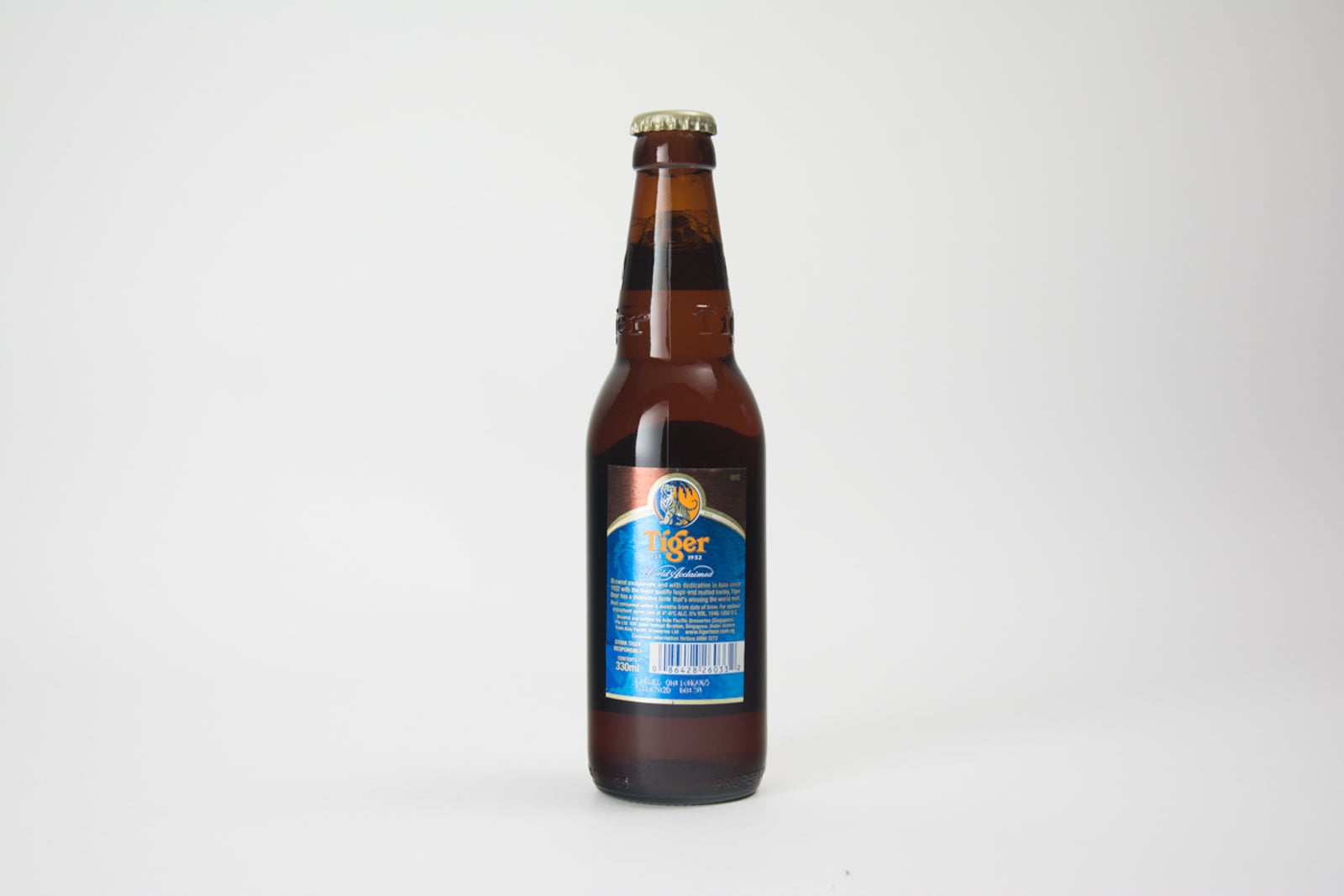 Tiger "World Acclaimed Lager Beer" Bottle, 330 ml