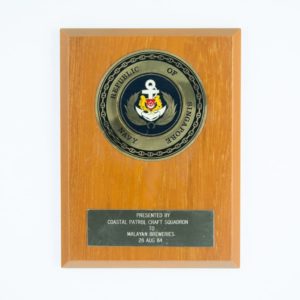 Republic of Singapore Navy Plaque 1984