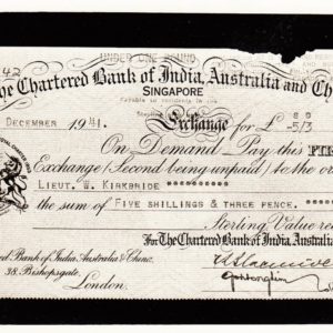Malayan Breweries Limited Cheques Photograph