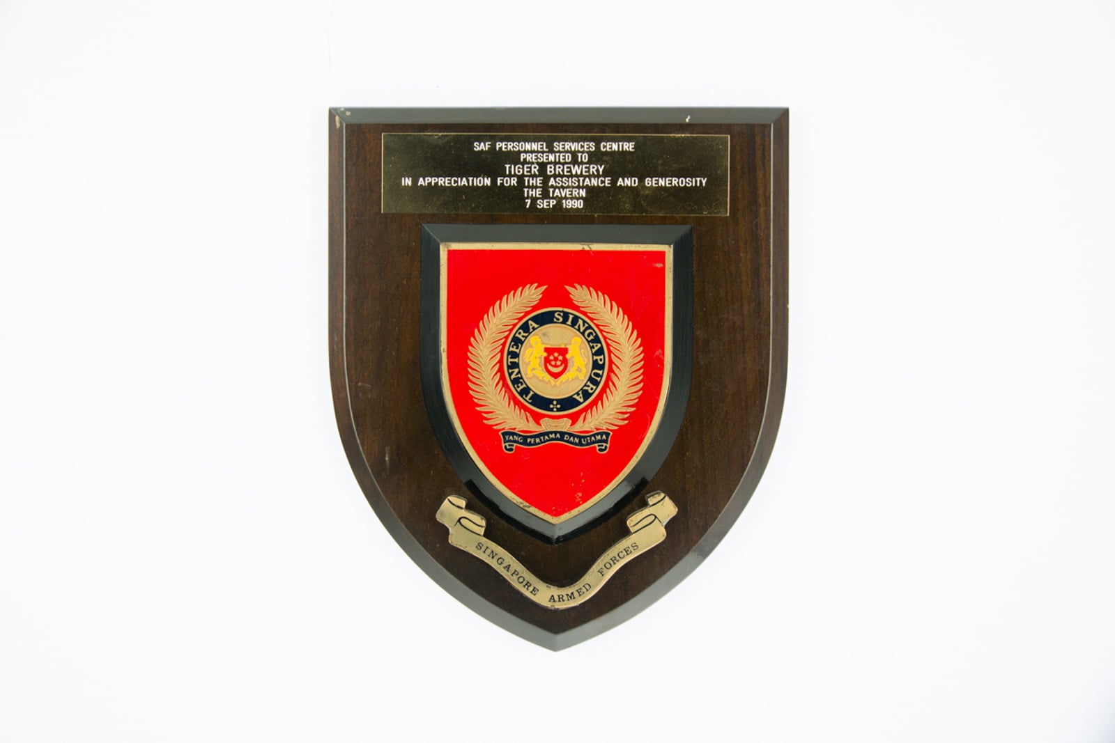 SAF Personnel Services Centre Plaque 1990
