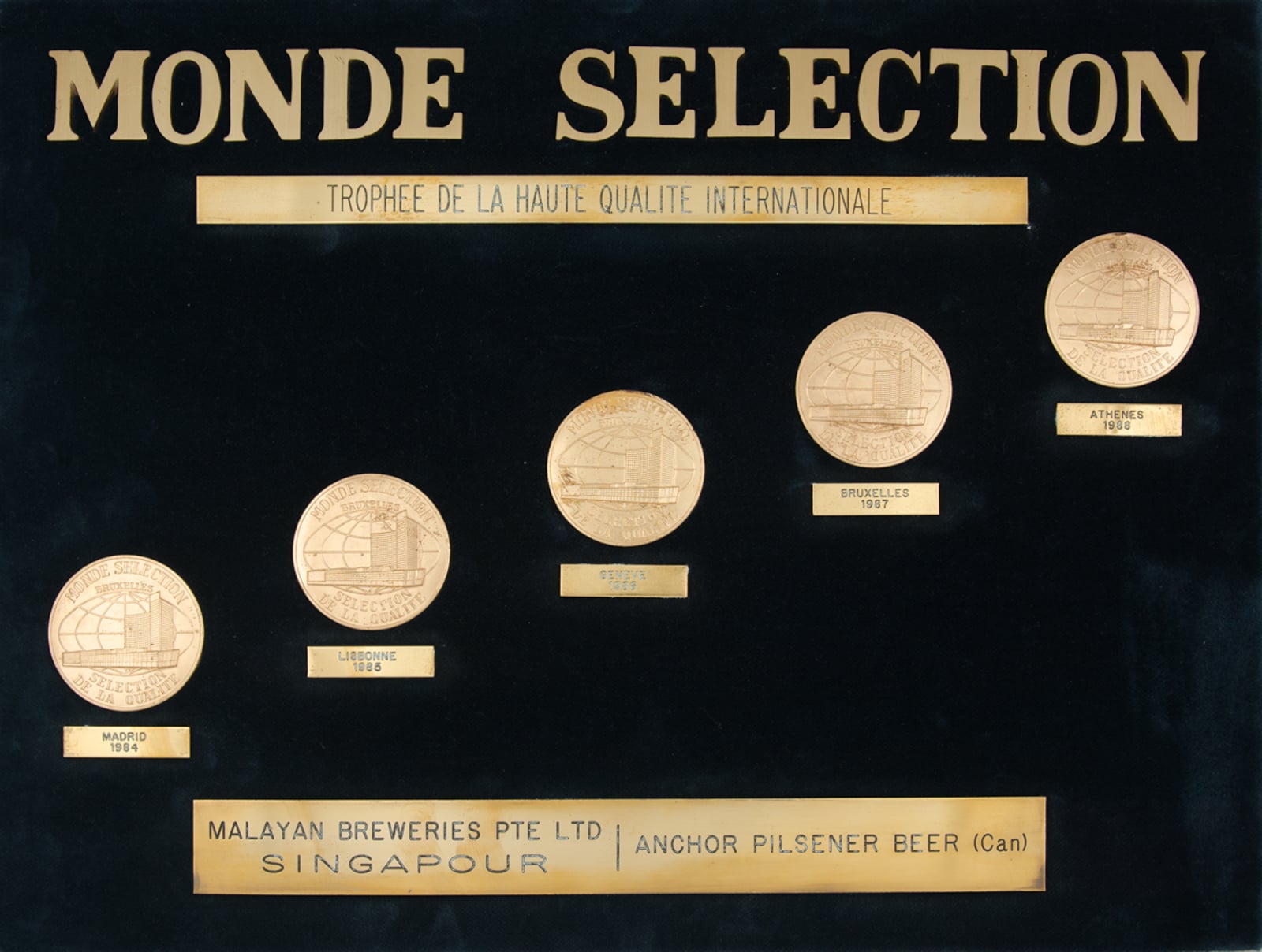 Anchor Pilsener Beer (Can) Monde Selection Medals