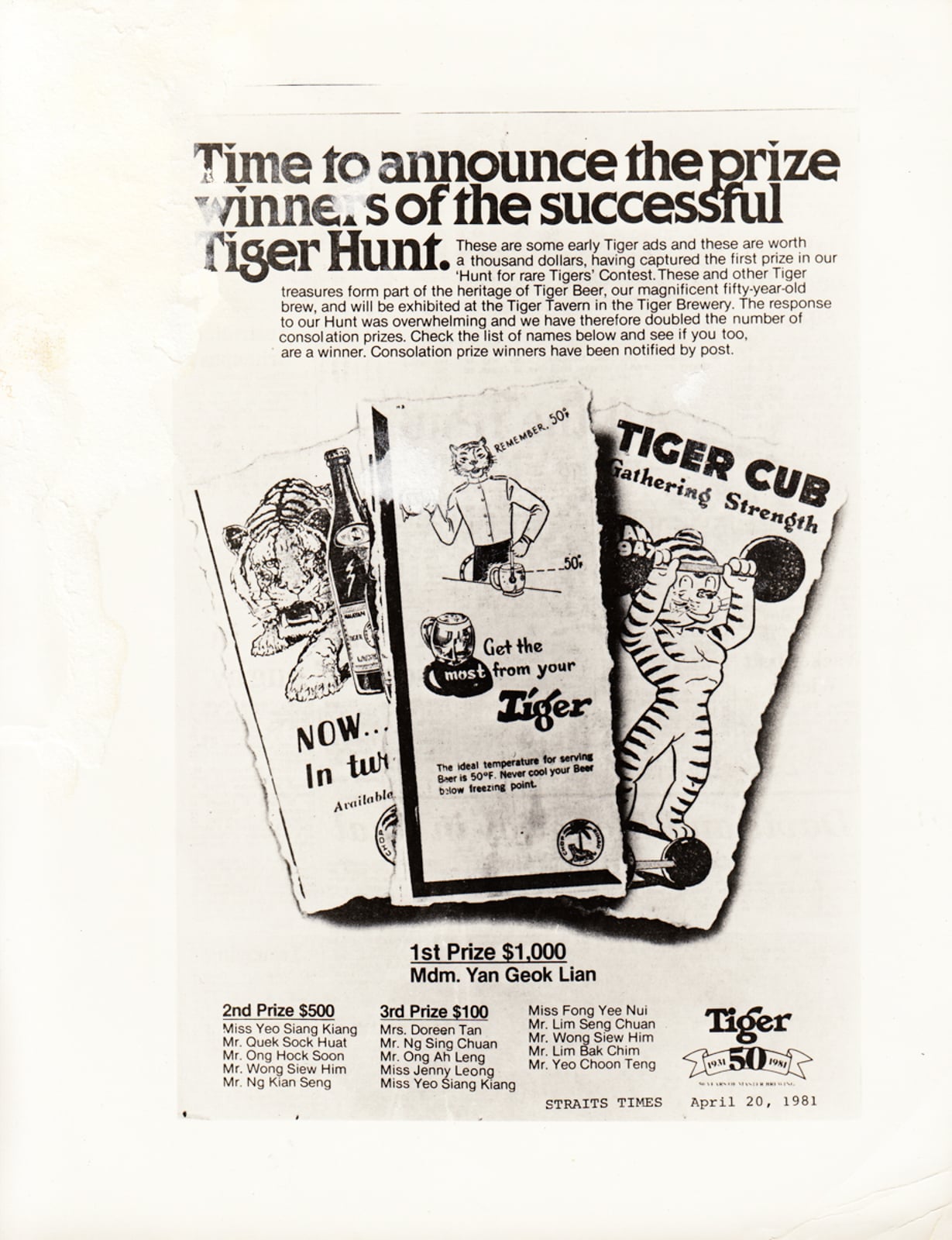 Tiger Beer Advertisement
