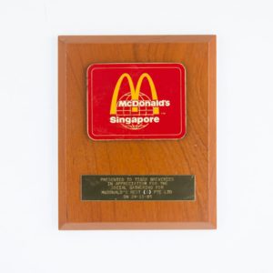 McDonald's Singapore Plaque 1985