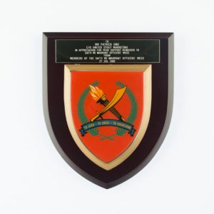 Members of the SAFTI M1 Warrant Officers' MESS Plaque 2001