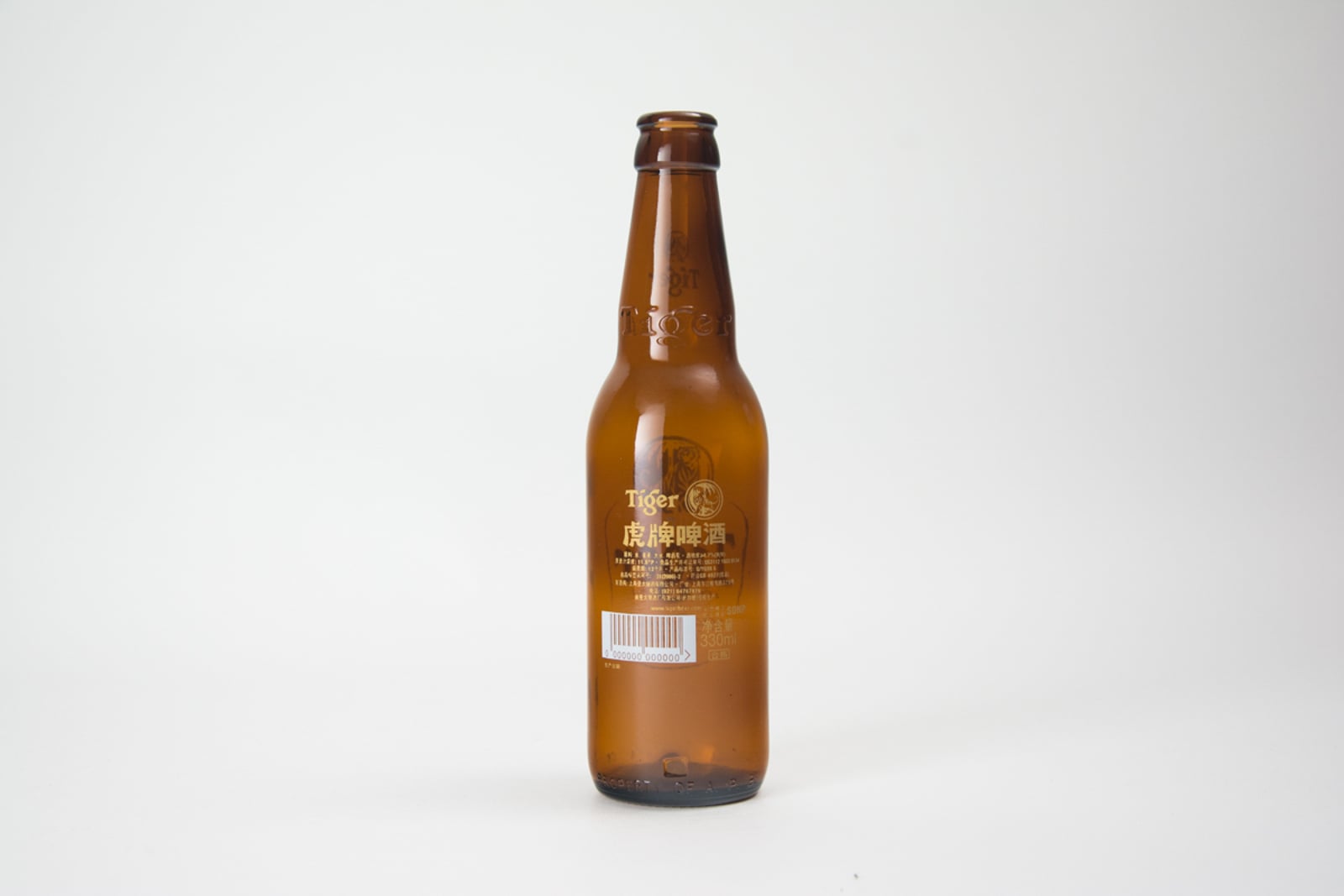 Tiger "World Acclaimed Lager Beer" Bottle (Shanghai), 330 ml