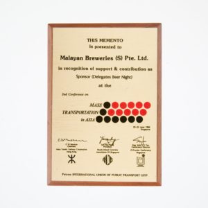 Mass Transportation in Asia Plaque 1984